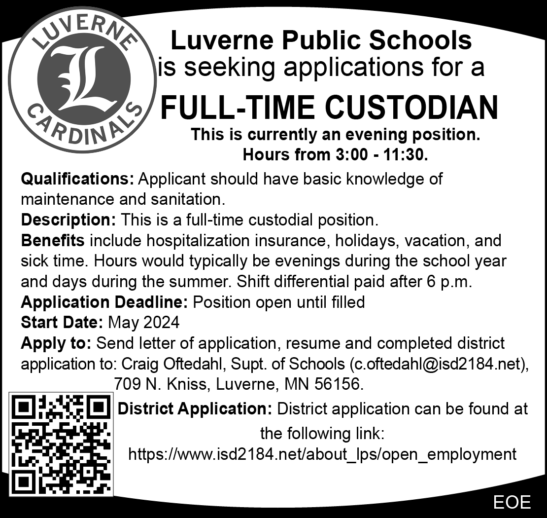 Luverne School - Custodian