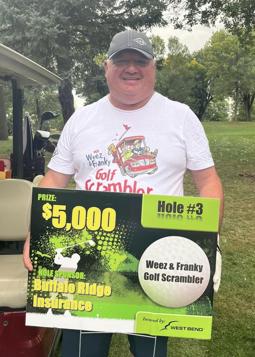 Eric Sandbulte got his first-ever hole-in-one on hole No. 3 at the Luverne Country Club Saturday, Sept. 23. 