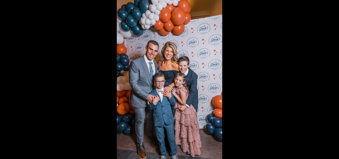 Pictured at a 2023 gala Jack's Basket are Chris and Carissa (Nieuwboer) and their children (from left) Jack, Taylor and Luke. Submitted Photo