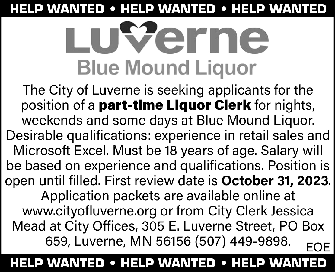 Blue Mound Liquor - Part-time Clerk