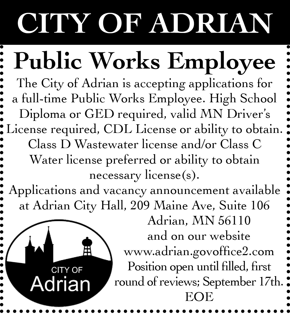 City of Adrian -- Public Works Employee
