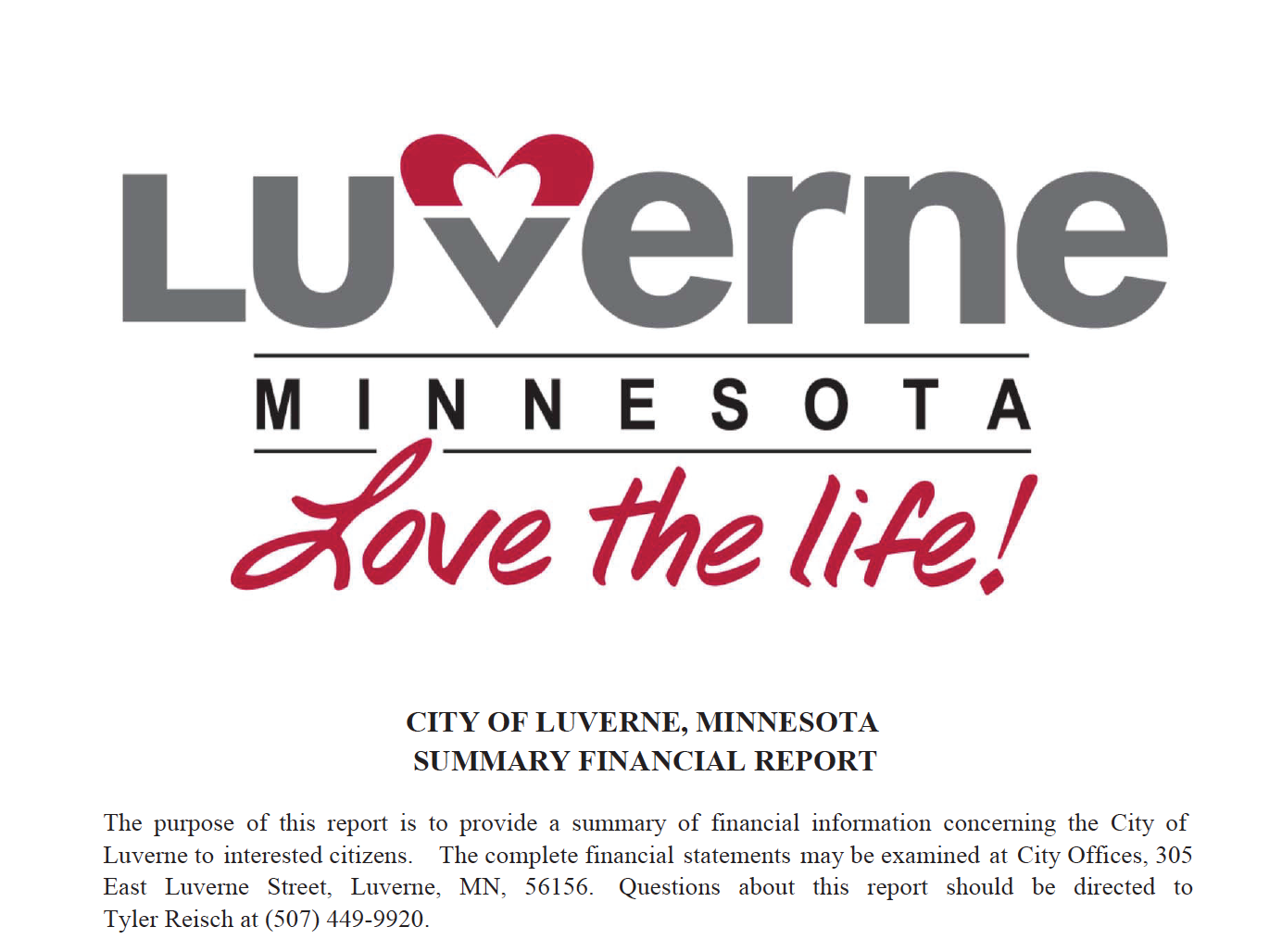 City of Luverne 2023 Financial Report