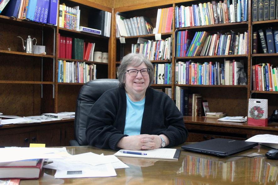 Pastor Lori Bonkoski spent 38 years at Christ the King Lutheran Church in Sumner, Washington. She began as the new pastor at Bethlehem Lutheran Church in Hills earlier this month after previous Pastor Nita Parker retired. Mavis Fodness/Rock County Star Herald Photo