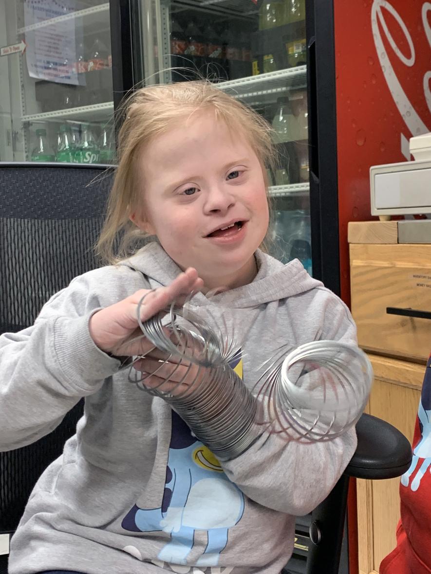 Metal Slinkys are a favorite “fidget” item for 12-year-old Sophie Gehrke. The sixth-grader at Hills-Beaver Creek Secondary School is scheduled to undergo open heart surgery Thursday, Feb. 13. That night, H-BC student council members want community members to bring Slinkys to the volleyball game in exchange for a bag of popcorn. Mavis Fodness/Rock County Star Herald Photo