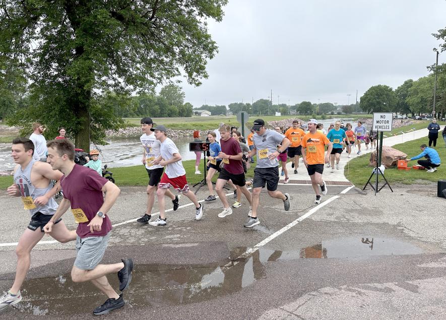 Runners take off in the 5K Buffalo Days Run for a Cause Saturday.