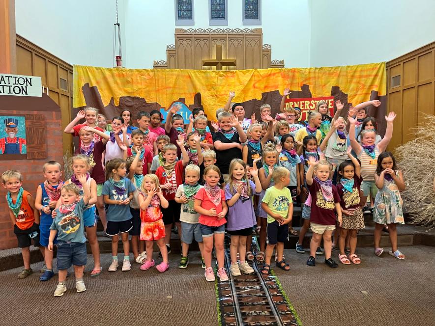 Students showcase favorite songs, what they remembered from the lessons and cheered for their favorite "rodeo clowns" at the closing program. Shared image