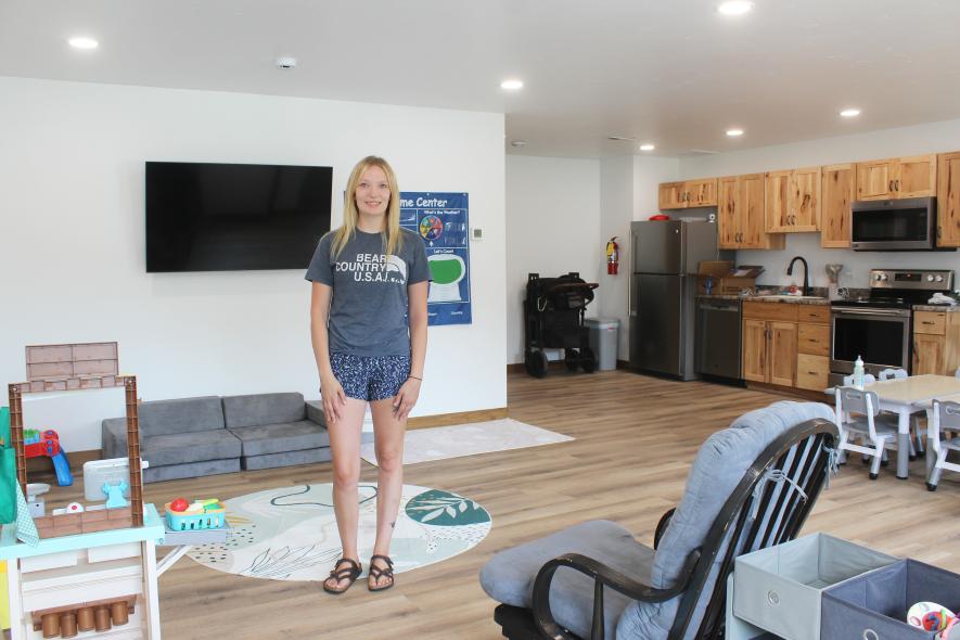 Madi Bos opened her own child care business called “Wild Wonders” in Hills Monday. Bos joins two other providers who occupy space in the Hills Day Care Project. Mavis Fodness/Rock County Star Herald Photo