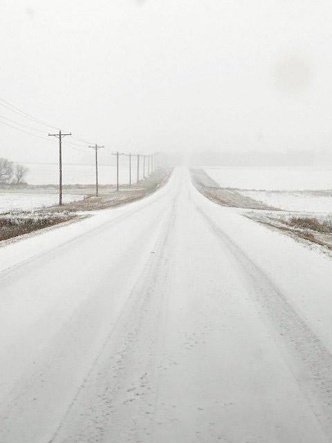 Rock County Sheriff Matthew Sorenson shared photos on Facebook of road conditions Saturday morning after the overnight snowfall.