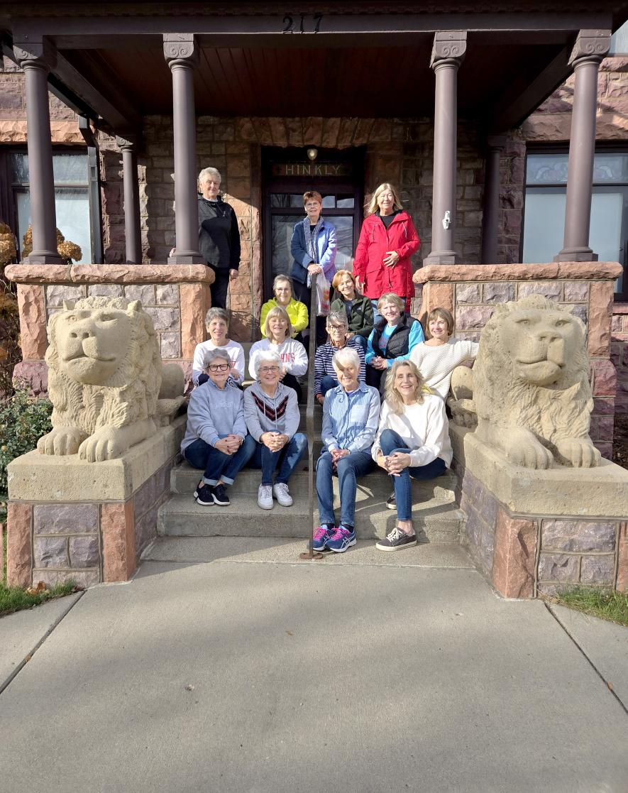 More than a dozen local volunteers recently cleaned the Hinkly House to prepare the historic Victorian home for Winterfest and other holiday events. They include (front, from left) Rhonna Jarchow, Shirley Harrison, Sue Dispanet, Karen Radisewitz, (second row) Jean Egland, Carol Serie, Carol Svingen, Connie Connell, Suanne Ohme, (third row) Gloria Nelson, Hinkly House caretaker Diane Jauert, (back) Dianne Ossenfort, Terri Ebert and Wanda Roberts. Not pictured are Barbara Veldhuizen and Lona Klosterbuer.