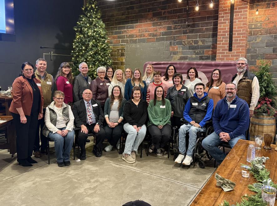 Representatives of those organizations are (front, from left) Kristi Franken, Steven Voris, Morgan Van Holland, Stacy Schepel, Josey Arends, Trenton Bass, Dan LaRock, (second row) Emily Crabtree, Eric Sage, Holly and Scott Wessels, Linda Wenzel, Sam Honerman, Calla Jarvie, Terri Ebert, Lois Leuthold, Sheryl Remme, (back) Sherri Thompson, Amber Nath, Michelle DeKam, Adria Benson, Tracy Schultz and Jeff Bass. Lori Sorenson/Rock County Star Herald Photo