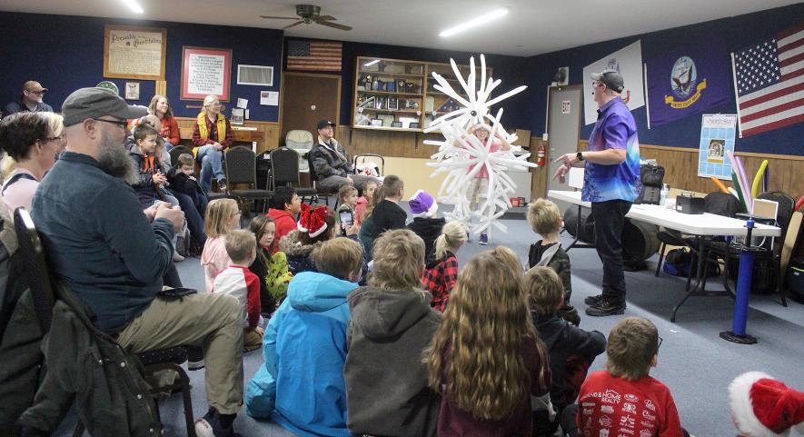 Ryleigh Barnett is dressed as a balloon “Abominable Snowwoman.” Mavis Fodness/Rock County Star Herald Photo