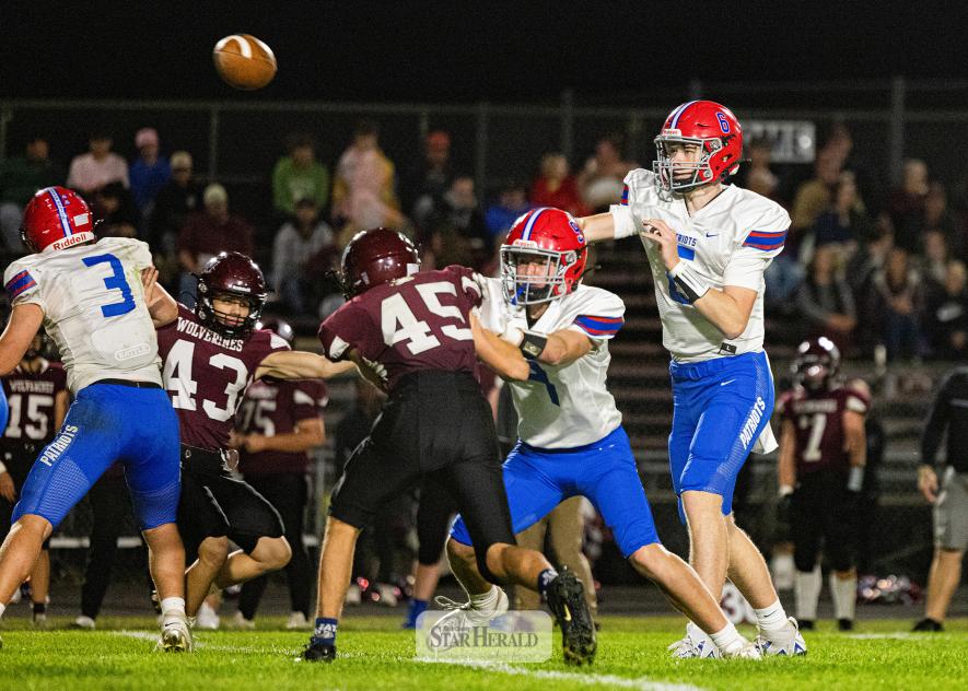 H-BC senior quarterback Jamin Metzger leads Patriots to a 60-0 win over Mountain Lake on the road Friday, Oct. 10. The Patriots remain undefeated at 7-0 for the season.