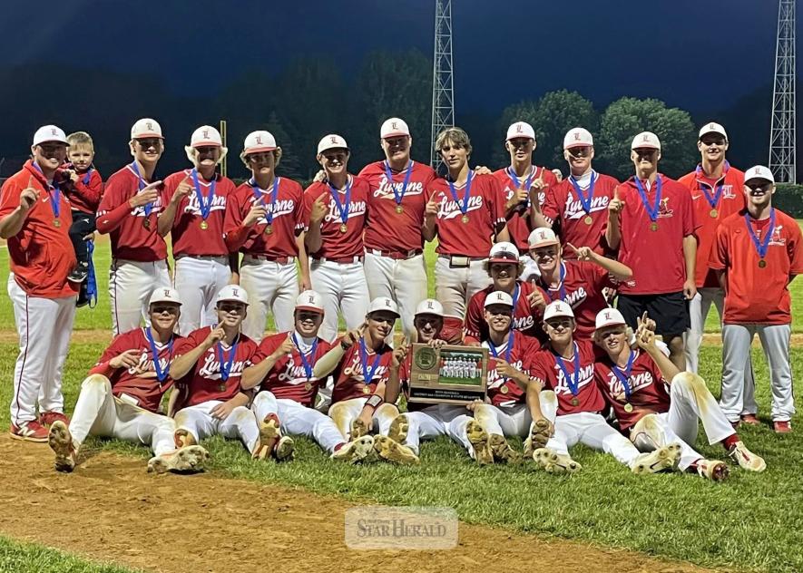 The Luverne baseball team won the Section 3AA Championship Thursday, June 5, in Marshall and punched their ticket to the state tournament. Team members are (from left) Josh Hansen, Kasey Buss, Matthew Gangestad, Blake Sauer, Carter Sehr, Alex Schlosser, Marcus Vortherms, Maddux Domagala, (middle) Landyn Lais, Trevor DeBates, (back) Coach Skyler Wenninger, Jaxon Lais, Colton Haubrich, Carter Como, Kelby Schomacker, Layke Miller, Landon Ahrendt, Coy Thone, Maddox Miller, Ben Hartquist, coach Jake Haugen and c