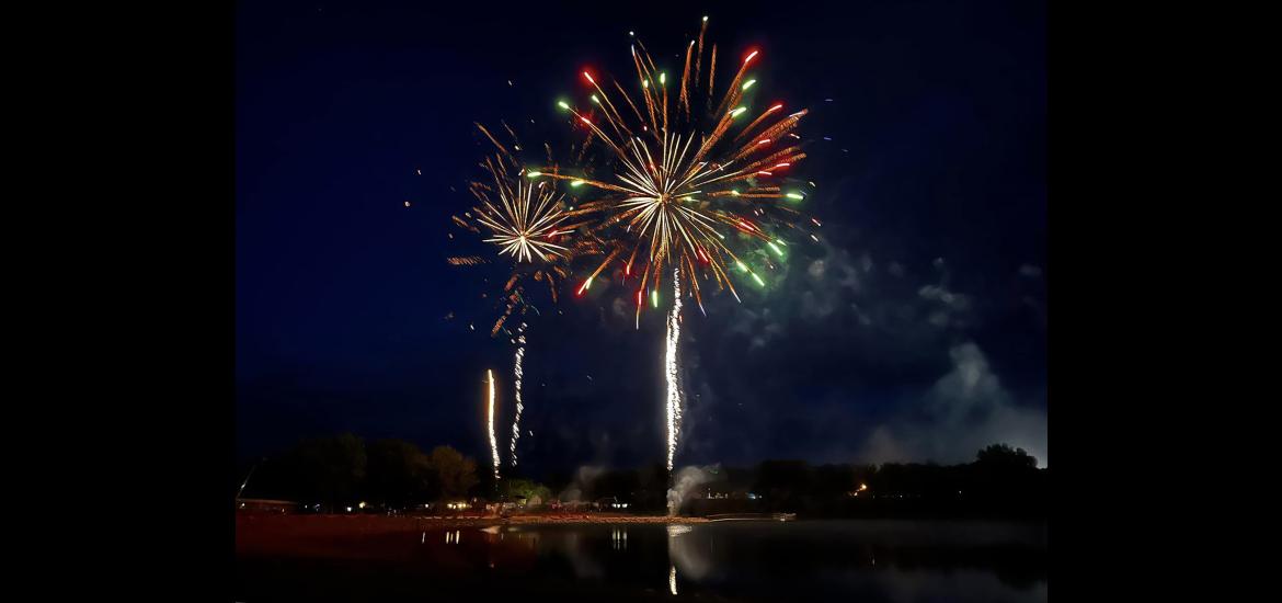 Crowds enjoyed a spectacular fireworks show at the end of a full day of Fourth of July activities at the Lake in Luverne. Heather Johnson/Rock County Star Herald Photo