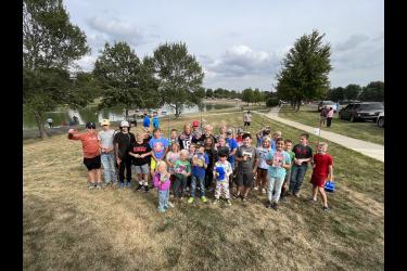 The Luverne Optimist Club hosted its annual Fishing Derby Saturday at the Minnesota Veterans Pond in Luverne. The event attracted 56 children, many of whom caught fish and enjoyed food prizes. Submitted Photo
