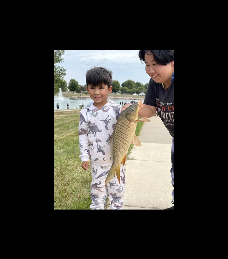 Demitri Spillman-Lindsley found a carp. Submitted Photo